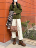Retro High Waist Corduroy Pants Women Spring Fall Straight Causal Full Length Trousers Korean Baggy Black Pants