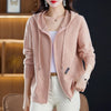 Women Knitted Sweater Cardigan Jacket Solid Hooded Zipper Sweater Coat Female Knitwear Casual Tops Female Jackets