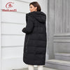 Women Winter Coat Long Thick Parkas Zip Up Warm Female Outwear Slant Pocket Drawstring Hem Women's Jackets 1107