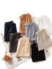 Women 100% Wool Pants Autumn and Winter Soft Comfortable High-Waist Knitted Thicken Pants Female Thin pants Casual Trousers