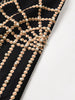 White Pearl Nailed Big Size Blazer Women V-neck Long Sleeve Loose Fit Jacket Tide Spring Autumn 7C274100