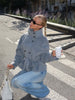 Grey Lace Up Short Woolen Coat Women Chic Solid Stand Collar Double Breasted Pocket Slim Jacket Lady Commute Street Wear