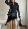 Lady Elegant Sashes-Buckle Blazer Spring Commute Blazer Women High Street Dinner Dating Blazer