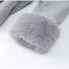 Elegant Lace Up Woolen Short Coat Solid Loose Lapel Furry Long Sleeve Belt Waist Jacket Spring Autumn Lady Chic Cardigan