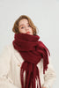 240x38cm Women's Cashmere Winter Scarf - Soft Warm Pashmina Wrap, Thick Long Shawl with Tassels, Elegant Poncho Blanket