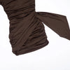 Sexy O-neck Long Sleeve Bandage Solid Short Dress Streetwear Women's Elegant High Waist Tunics Ruched Party Club Dresses