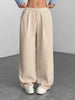 Women's Autumn/Winter Casual Corduroy Straight Loose Fit Solid Versatile Trouser