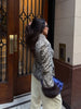 Leopard Printed Faux Fur Women's Coats Slim Lapel Single Breasted Full Sleeve Coat Autumn Winter Lady Warm Jackets