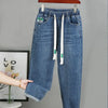 Spring Autumn Jeans Women's Denim Harem Pants Loose Large-size Elastic-waist Vintage Casual Trousers Female Jeans