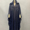Middle East Africa Muslim Long Robe Vintage Diamond Bead Shoulder Cover Hooded Cloak Dress Bat Sleeve Women's Dress