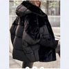 European American Women's Solid Color Casual Simple Basic Spliced Hooded Quilted Coats Female Parkas Clothes