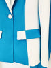 High Street Designer Runway Suit Set Women's Color Block Blazer Flare Pants Suit
