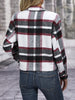European and American Winter Product Lapel Flap Pocket Pants Casual Short Women's Plaid Jacket