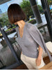 Korean Pearl Button Women Bright Silk Thin Sweater Coat Sexy V-Neck Knitwear Tops Korean Gold Silver Knitted Cardigan