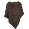 Women's 100% Real Natural Rabbit Fur Knitted Pullover Poncho Lady Cape Genuine Fur Shawl Warm One Size