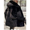 Autumn Winter Women Hooded Patchwork Warm Cotton Coat Women Cotton Padded Jacket Oversize Outerwear Women Parka Coat