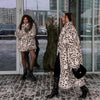 Maxi Long Leopard Belted Faux Fur Coat Women Winter Brand Mob Wife Vibe Fox Fur Jacket Overcoat