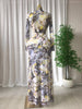 Women Draped O-neck Ruched Full Sleeve Long Maxi Dress Spring Evening Club Party Vestidos Sexy Dresses