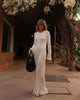 Pleated Wavy Knit Maxi Dress For Women Lace-up Long Sleeve Loose Casual Sweater Dress Female Party Clothes Solid Elegant
