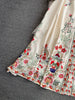 Runway Designer Dresses Women Stand Neck Long Sleeve Floral Print With Belt Boho Holiday Dress Flower Long Robes