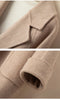 Autumn and Winter Reversible Woolen Coat Women's Mid-Length Small Hepburn Style Woolen Coat Loose