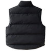 Stand Neck Puffer Cotton Vest Beige Black Autumn Winter Loose Vest Women Jacket