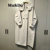 Women Long Double-sided Woolen Blend Coats Retro Loose Female Overcoat Single-Breasted Ladies Windbreak Autumn Winter