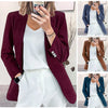 Autumn Winter Women's Clothing Corduroy Cardigan Temperament Slim Solid Casual European American Blazers Small Suit Jacket