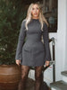 Sexy Slim Mini Dress For Women Two Pocket Spring Autumn Long Sleeve A-line Solid Club Party Dress Elegant Female