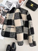 Thicken Small Fragrant Style Jacket for Women Plaid Woolen Short Coat Autumn Winter Lady Single Breasted Young Neck Jackets