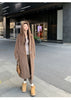 Winter Thick Women's Long Imitation Mink Plush Cardigan With Integrated Fur Eco-Friendly Hooded Fur Coat Solid Color