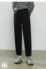 Women Casual Pants Winter Sweatpants Tapered Elastic Waist Split Design Fleece-Lined Warm Trousers