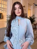Elegant Skirt Sets For Women Floral Long Sleeves Waist Bandage Blazer Coat With Maxi Pleated Skirt Outfits 19DA1782