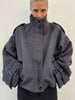 Vintage Loose Stand Collar Woolen Coat for Women Casual Solid Full Sleeve Warm Cropped Overcoat High Street Outwear