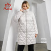 Women's Winter Jacket Plus Size Women Parka Long Thick Bio Down Jackets Hooded Diamond Quilted Coat Female Clothing