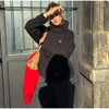 Elegant Women's Short Woolen Coats Stand Collar Double Breasted Long Sleeve Female Jacket Autumn Winter Lady Warm Outwear