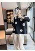 Color Contrast Polka Dot Print Pleated Cardigan Blouse Versatile Shirt Women's Short Coat Spring 2DE391