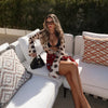 Women Chic Vacation Outfits Leopard Print Sheer Chiffon Shirt Casual Turn-down Collar Mini Dress & Detachable Scarf