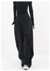 Houzhou Women Wide Suit Pants High Waist Gothic Japanese Style Baggy Black Trousers Irregular Straight Pants Casual Streetwear
