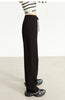 Minimalism Casual Pants for Women Autumn Wide Leg Loose Vertical Elastic Waist Drawstring Sporty Trousers 12343338