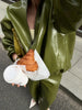 Chic Pu Leather Women's Jackets Skirts Suit Vintage Stand Collar Zipper Full Sleeve Outfits Female Autumn Lady Streetwears