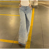 Y2K Women's Diamond Star Blue Jeans High Waist Pockets Zipper Wide Leg Denim Pant Summer Autumn Lady Street All-match Pants