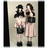 Original Japanese Lace Off-Shoulder Long Sleeve Dress Sweet Girl Kawaii Bowknot Women's Elegant Lolita Short Dresses
