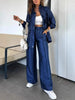 Women's Clothing European and American Blazer Casual Trousers Two Pieces Set