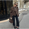 Elegant Shawl Collar Lace Up Long Woolen Coat Women Full Sleeve Belt Lapel Thick Overcoat Autumn Winter Lady Chic Outwear