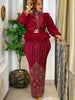 Elegant African Dresses for Women Plus Size Ruffle Evening Party Long Dress Dashiki Ankara Outfits Robe African Clothes
