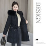 Winter Down Cotton Jacket Women Korean Cotton-Padded Thicken Warm Mid Long Hooded Parkas Slim Coat Female Casual Ladies Tops