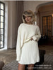 Autumn Solid Color O-neck Sweater Dress Sets Women's Clothing Long Sleeves Fishion Style Loose Knitted Short Skirt Set