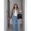 Dalmatian Faux Fur Jackets Women Lapel Collar Single Breasted Slim Fit Long Sleeves Coats Lady Autumn Street Outwear