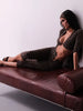 Sexy 3 Piece Set Woman Polka Dot Print Headscarf+Low-Neck Full Sleeve Tops+Metal Buckle Crop Pants Streetwear